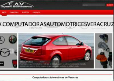 Imagen del diseño de pagina web para computadoras automotrices de veracruz diseñado por JuCri - WebDesig Mexico