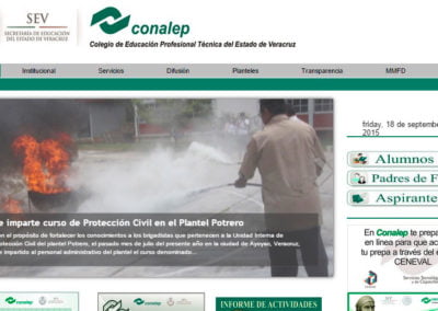 Imagen del sitio web Conalep de Xalapa, Veracruz - JuCri WebDesign Mexico