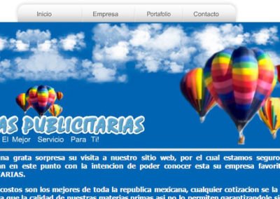 Imagen del sitio web de Publicidad Inflable Xalapa, Veracruz - JuCri WebDesign Mexico