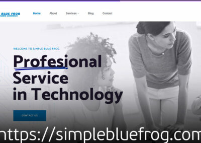 diseño web de simple blue frog mexico